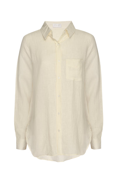 Monaco Linen Shirt - Ivory Monday Swimwear Monaco Linen Shirt - Ivory Monday Swimwear