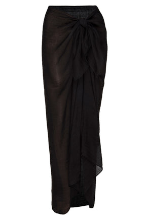 St. Tropez Sarong - Black – Monday Swimwear
