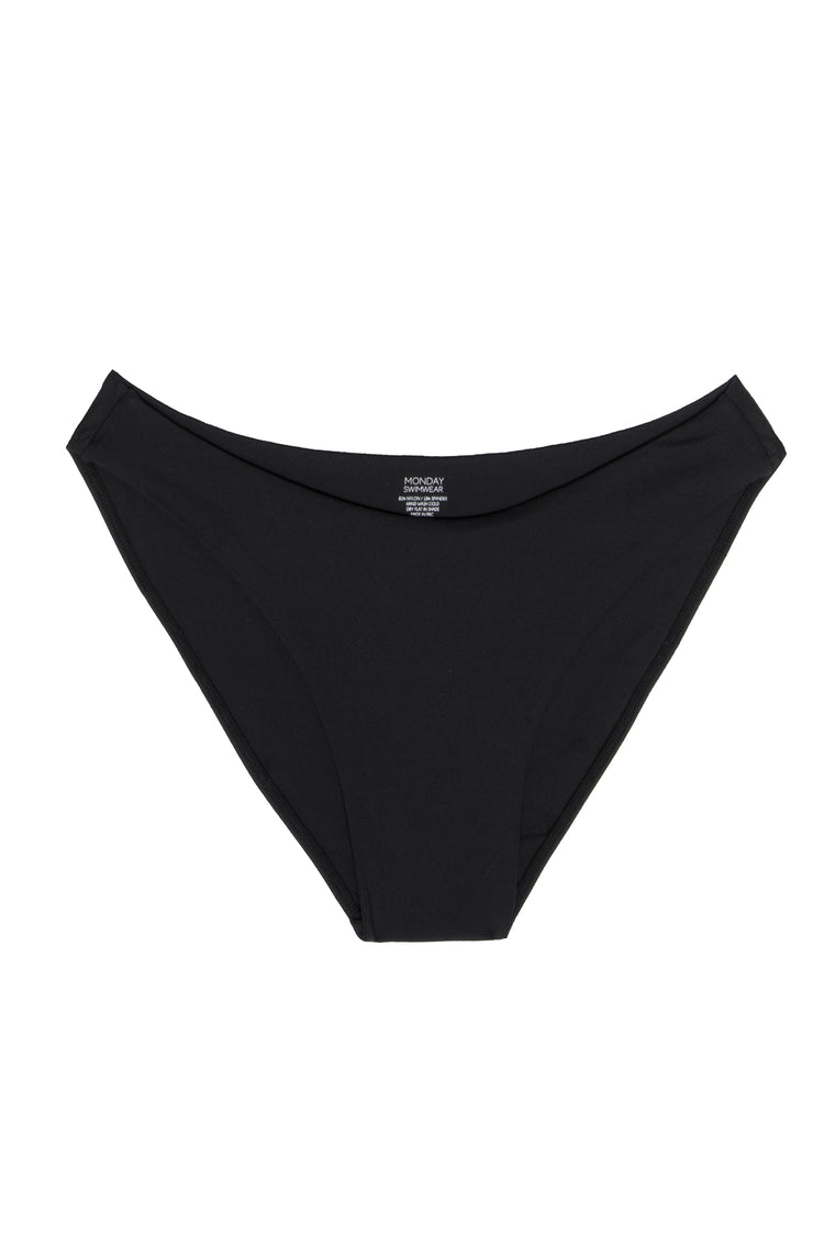 Seychelles Bottom - Black (Modest Coverage) – Monday Swimwear